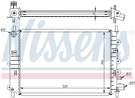 Radiator, engine cooling (694365)