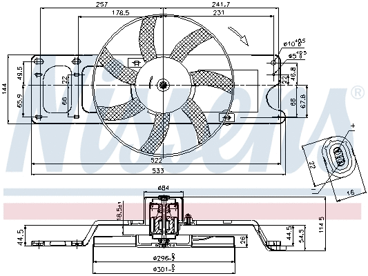 Fan, engine cooling