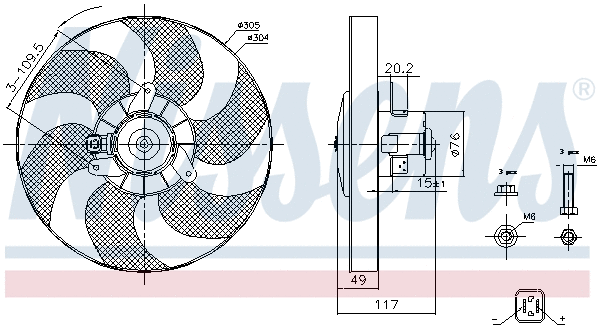Fan, engine cooling