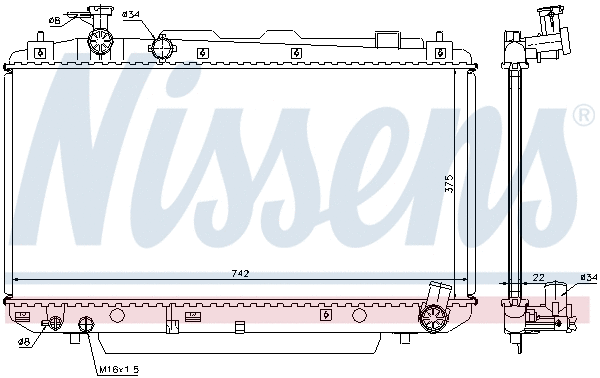 Radiator, engine cooling