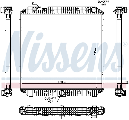 Radiator, engine cooling (672930)