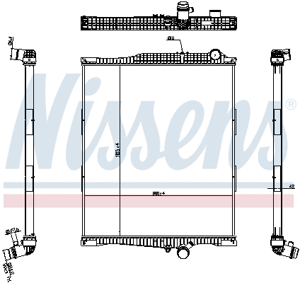 Radiator, engine cooling (654790)