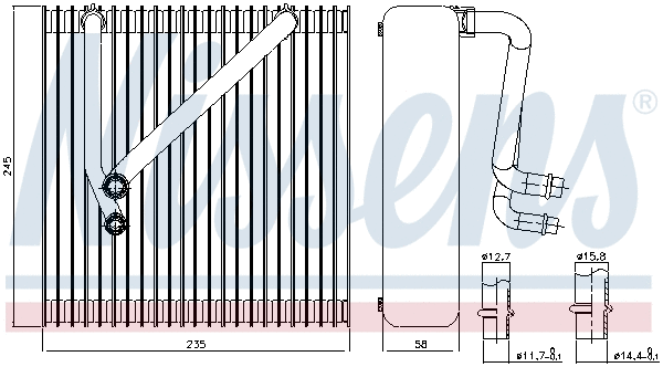 Evaporator, air conditioning