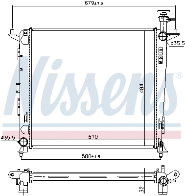 Radiator, engine cooling (666222)