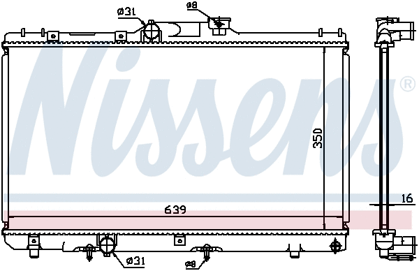 Radiator, engine cooling (64868A)