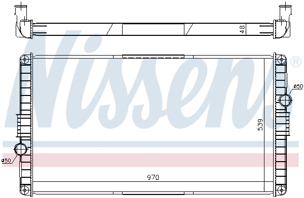 Radiator, engine cooling (65468A)