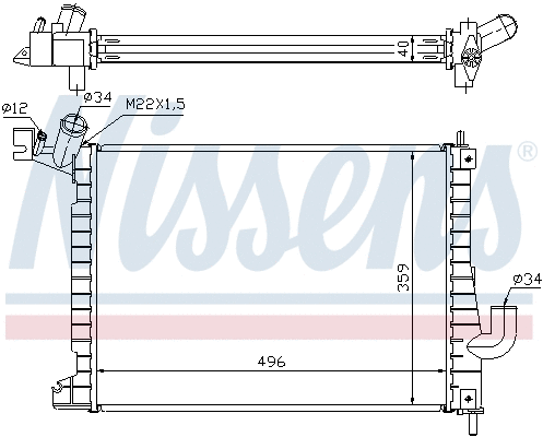 Radiator, engine cooling (691308)