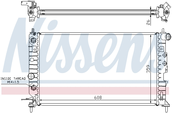 Radiator, engine cooling (696557)