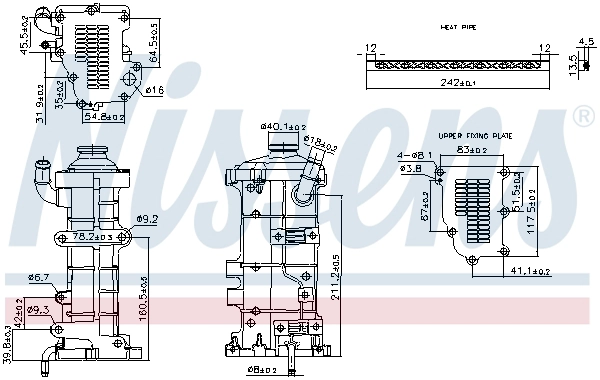 Cooler, exhaust gas recirculation (989374)