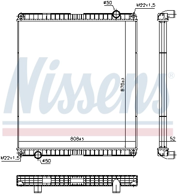 Radiator, engine cooling (65483)