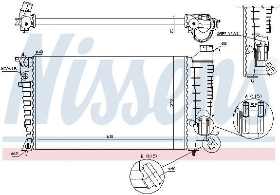 Radiator, engine cooling (690733)