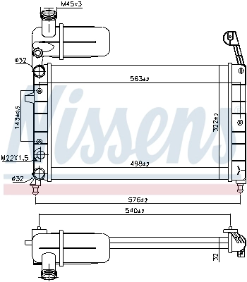 Radiator, engine cooling (696449)
