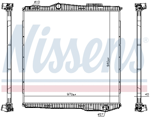 Radiator, engine cooling (672910)