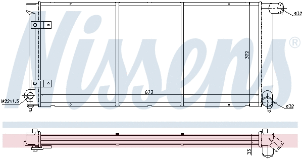 Radiator, engine cooling (694926)