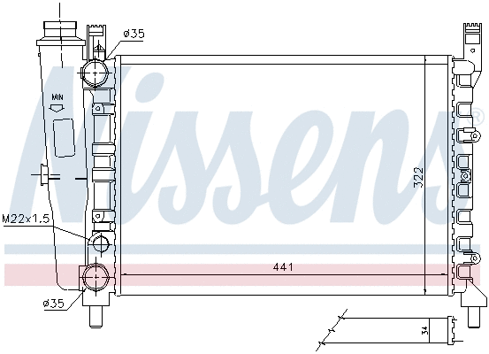 Radiator, engine cooling