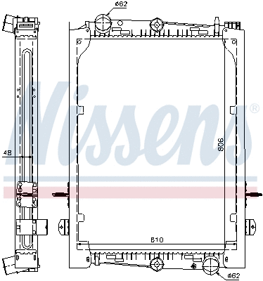 Radiator, engine cooling (61440A)