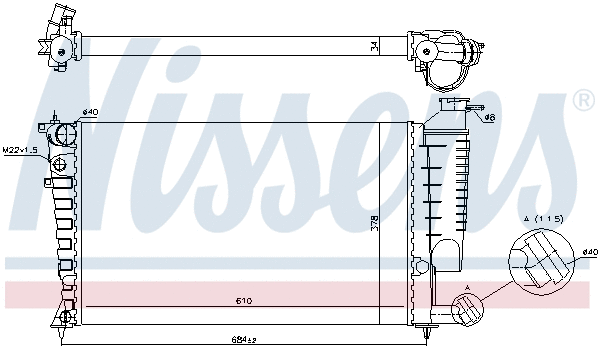 Radiator, engine cooling (695091)