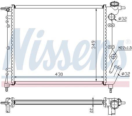 Radiator, engine cooling (699118)