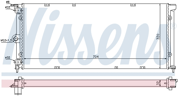 Radiator, engine cooling (690243)