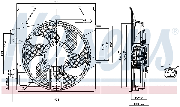 Fan, engine cooling (85670)