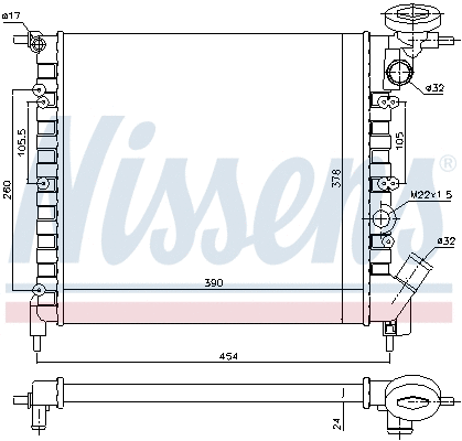 Radiator, engine cooling (695229)