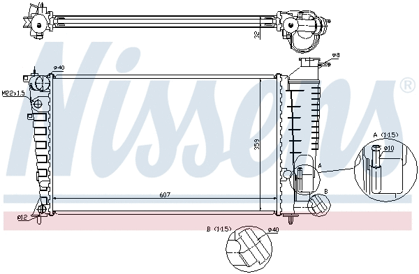 Radiator, engine cooling (697207)