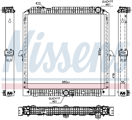 Radiator, engine cooling (67192)