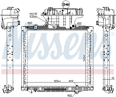 Radiator, engine cooling (628756)