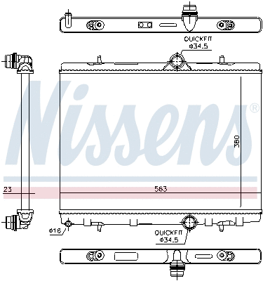 Radiator, engine cooling (690294)