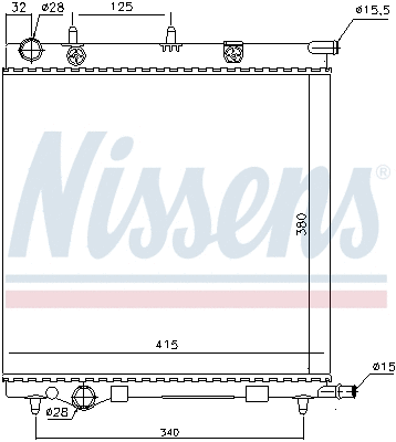 Radiator, engine cooling (694001)