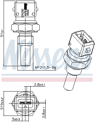 Sensor, coolant temperature