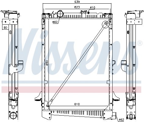 Radiator, engine cooling (61441A)