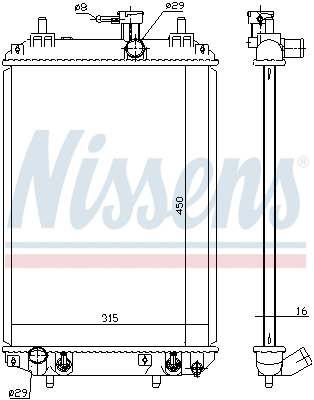 Radiator, engine cooling