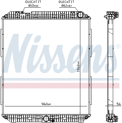 Radiator, engine cooling (671760)