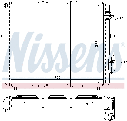 Radiator, engine cooling (690040)
