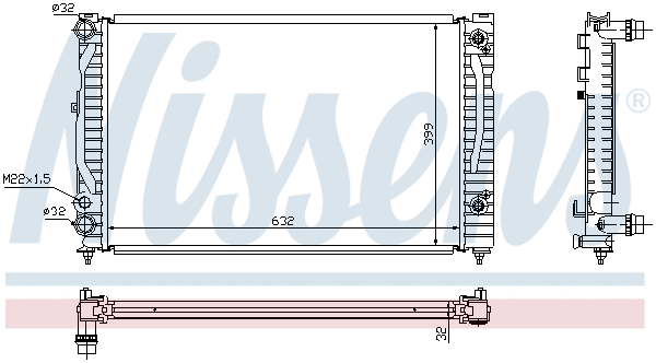 Radiator, engine cooling (699409)
