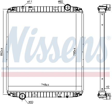 Radiator, engine cooling (6063730)