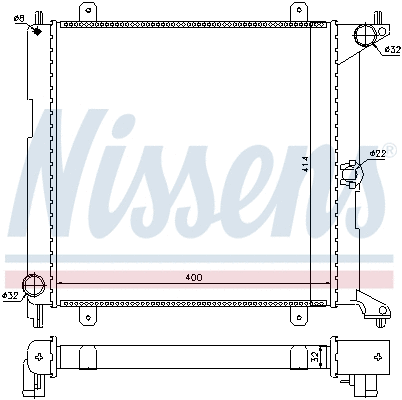 Radiator, engine cooling (64207)