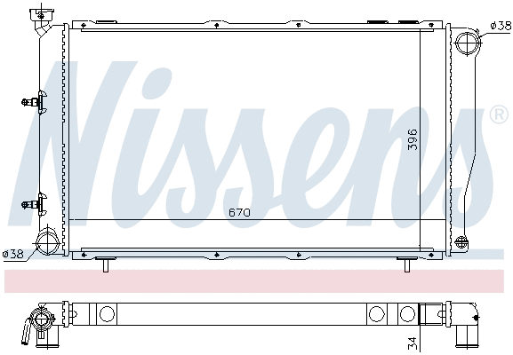 Radiator, engine cooling (64113)