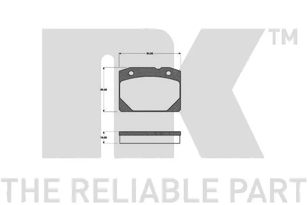 Brake Pad Set, disc brake (222307)