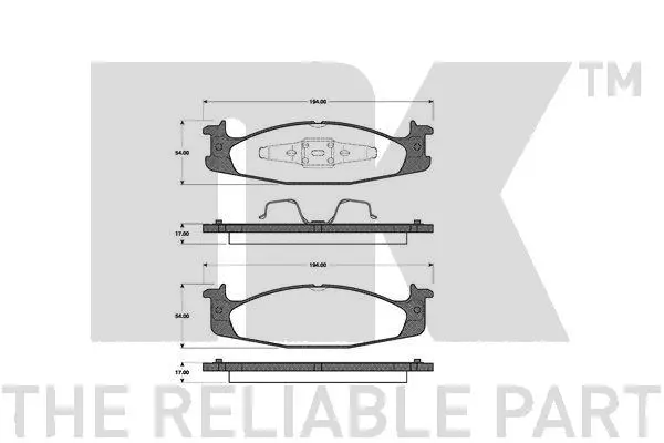 Brake Pad Set, disc brake (222539)