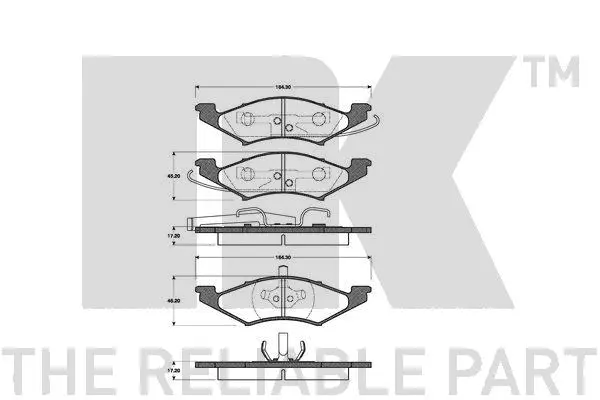 Brake Pad Set, disc brake (222525)