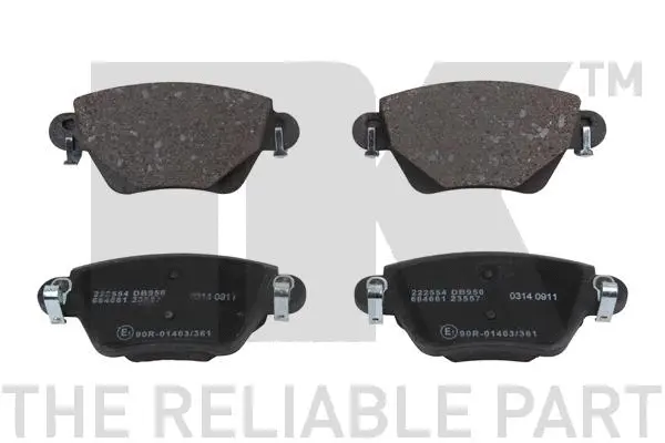 Brake Pad Set, disc brake (222554)