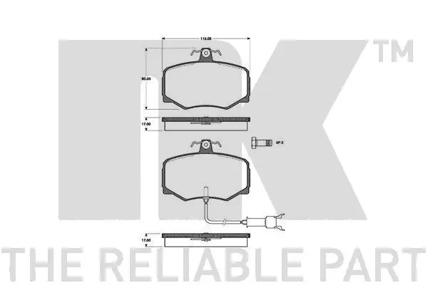 Brake Pad Set, disc brake (221212)