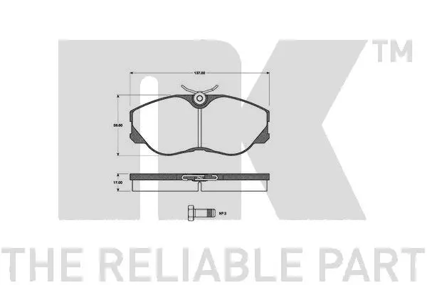 Brake Pad Set, disc brake (222235)