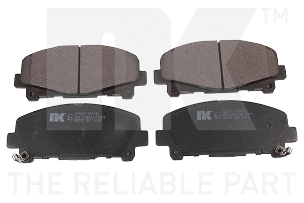 Brake Pad Set, disc brake (222643)