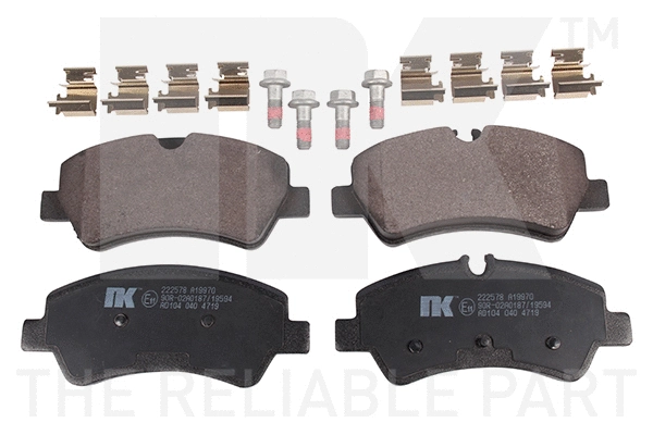 Brake Pad Set, disc brake (222578)