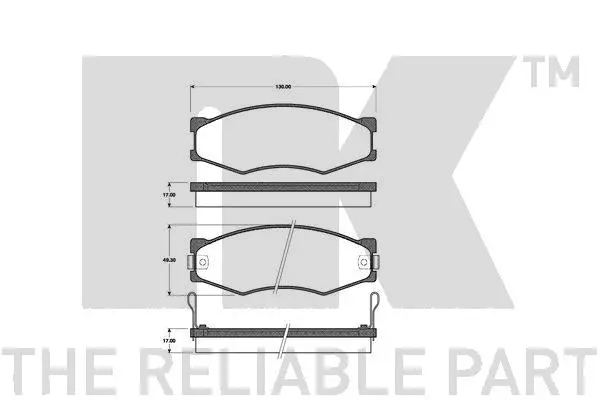 Brake Pad Set, disc brake (222214)