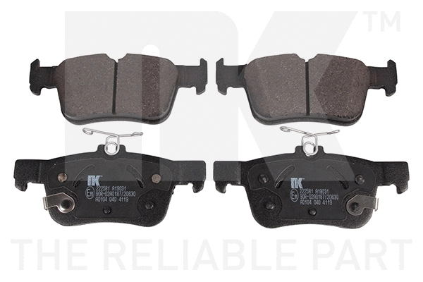 Brake Pad Set, disc brake (222581)