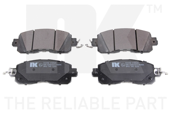 Brake Pad Set, disc brake (222292)
